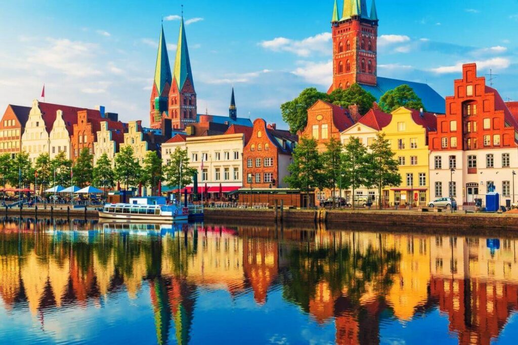 Residential street in Germany affected by changing climate conditions